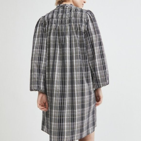 Witchery Shirred Check Waist Dress Size 8 & 12 RRP $159.95 BNWT long sleeve - Picture 3 of 6
